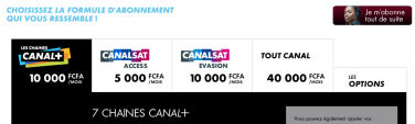 prix canal +